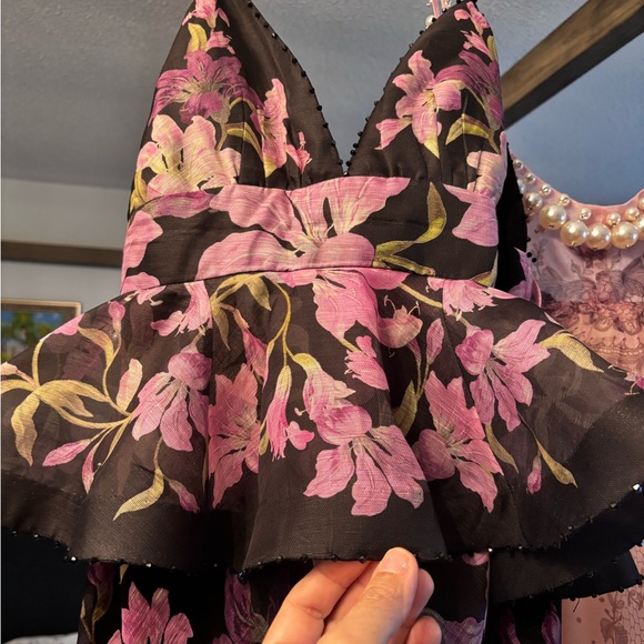 Zimmermann Black and Purple Floral Maxi Dress - Picture 8 of 12